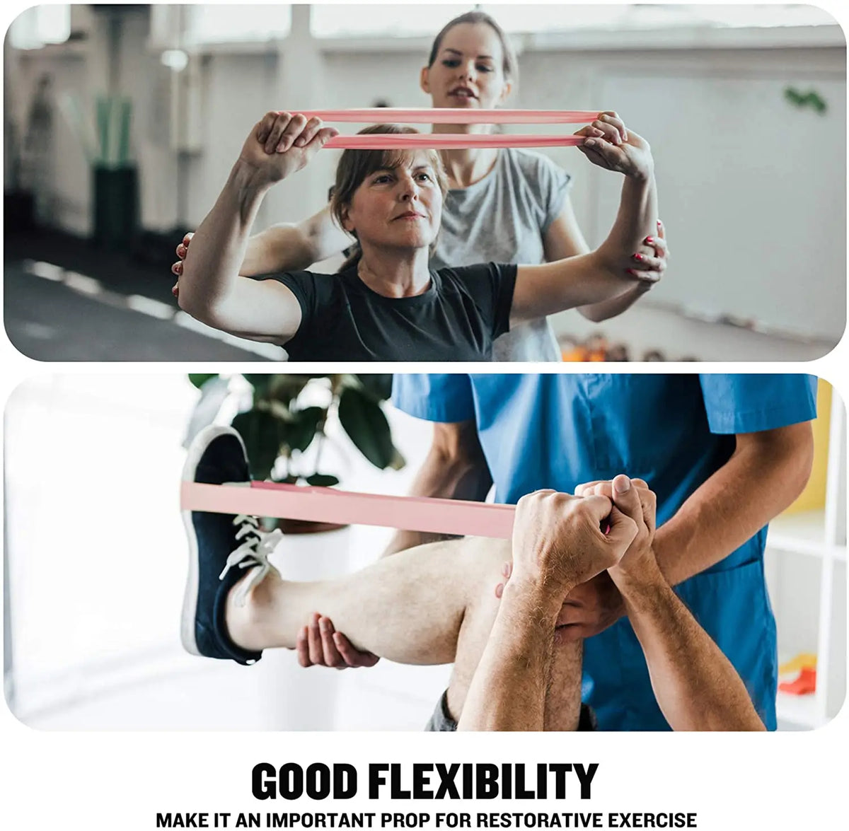 Resistance Loop Exercise Bands 5 Different Resistance Levels Elastic Band Suitable for arm Leg Stretching and Strength Training