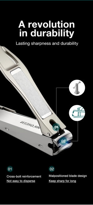 MR.GREEN Nail Clippers Stainless Steel Anti Splash Fingernail Cutter Manicure Tools Bionics Design Nail Trimmer Pedicure Scissor