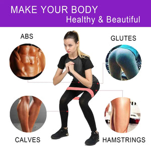 Resistance Loop Exercise Bands 5 Different Resistance Levels Elastic Band Suitable for arm Leg Stretching and Strength Training