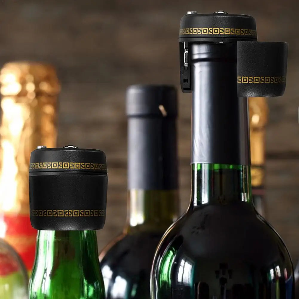 Plastic Wine Bottle Combination Locks Liquor Whiskey Bottle Top Stopper Vacuum Wine Bottle Cap Password Lock Plug Device