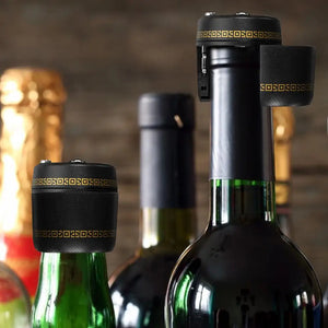 Plastic Wine Bottle Combination Locks Liquor Whiskey Bottle Top Stopper Vacuum Wine Bottle Cap Password Lock Plug Device