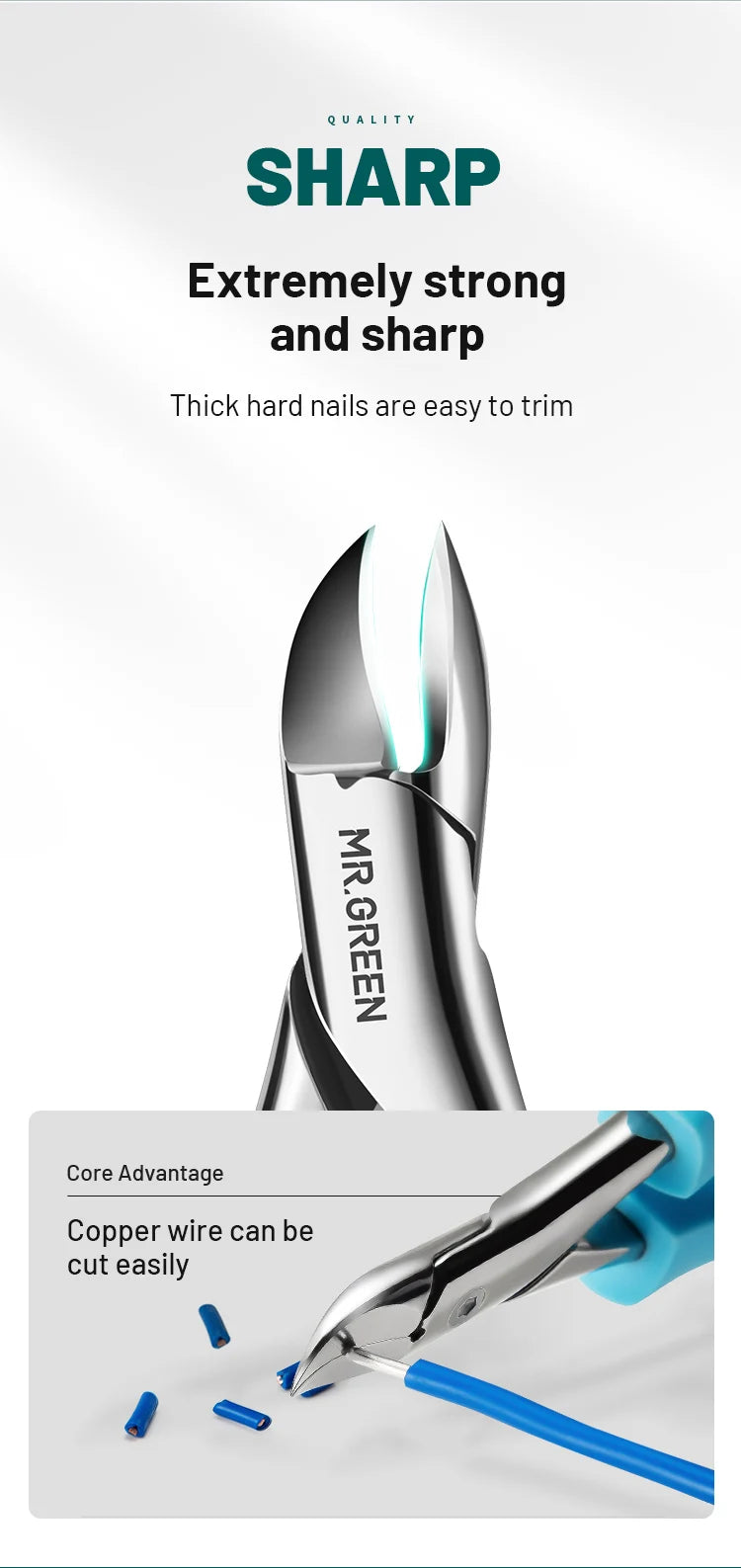 MR.GREEN Nail Clippers Toenail Cutters Pedicure Manicure Tools  Ingrown Paronychia Professional Correction Tool Sets