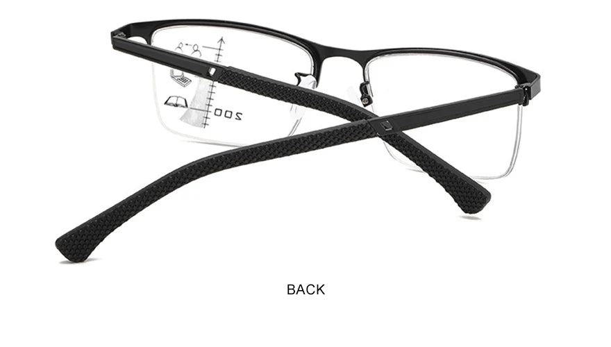 CLLOIO New Progressive Multifocus Reading Glasses Men Business Anti Blue Light Presbyopic Glasses Spring Hinge Diopters Eyewear