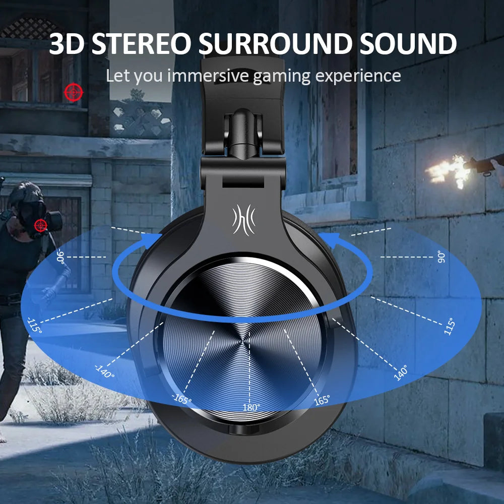 Oneodio A71D Wired Gaming Headset Gamer Over Ear Hi-Res Audio Headphones With Detachable Microphone For PC Computer PS4 PS5 Xbox