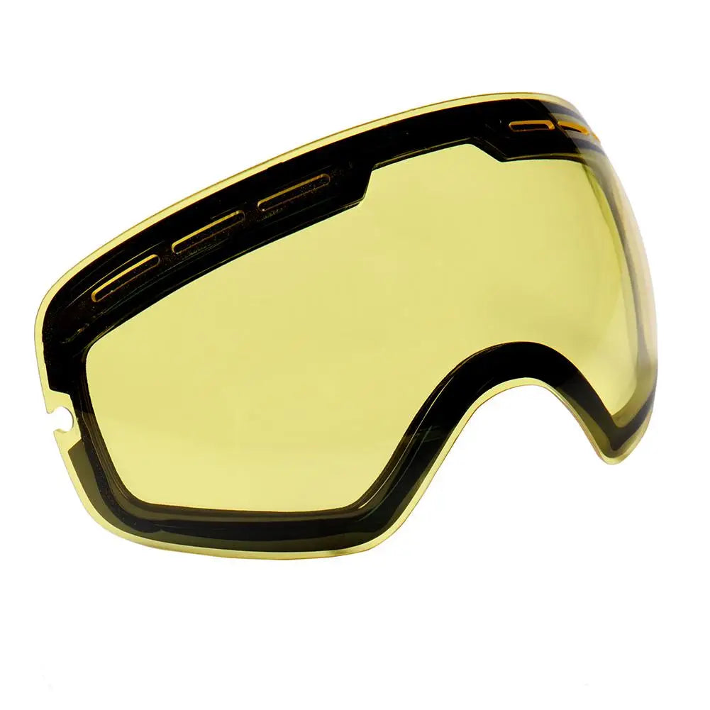 GOG 201 Lens Yellow Graced Magnetic Lens For Ski Goggles Spherical Ski Glasses Night Skiing Lens