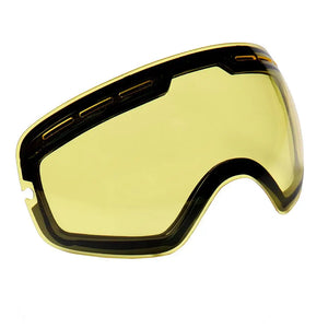 GOG 201 Lens Yellow Graced Magnetic Lens For Ski Goggles Spherical Ski Glasses Night Skiing Lens