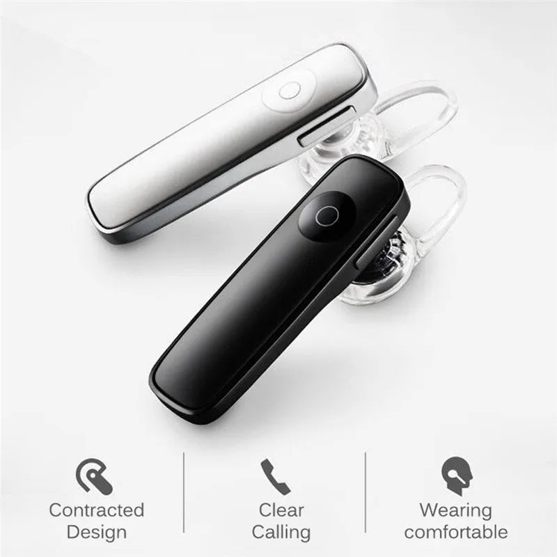 M165 Mini Bluetooth Headset Stereo Hands-Free Ear-Hook Wireless Microphone With Microphone, Suitable For All Smart Phones