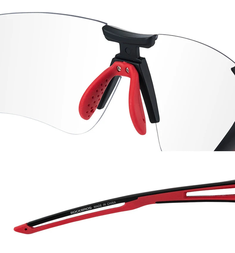 ROCKBROS Cycling Outdoor Bike Photochromatic Glasses Sport Bicycle Sunglasses Goggles Myopia Frame Protection Eyewear