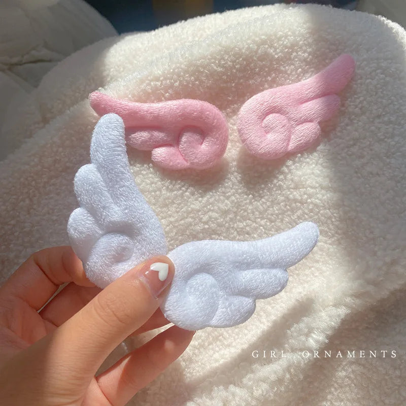 Cute plush hair clips for girls and kids, 2-pack from Hot Trend Vault featuring soft, colorful fabric hair accessories.