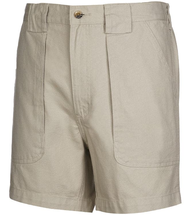 Men's casual cotton fishing shorts with built-in stretch from Hot Trend Vault, featuring a fun beer can island print.