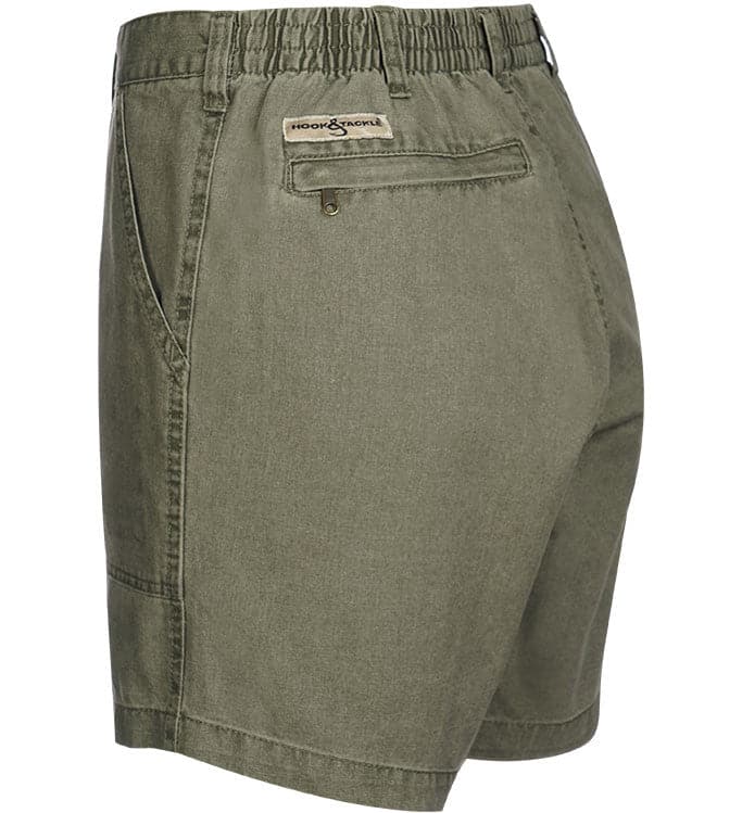Men's casual cotton fishing shorts with built-in stretch from Hot Trend Vault, featuring a beer can island print and comfortable fit.