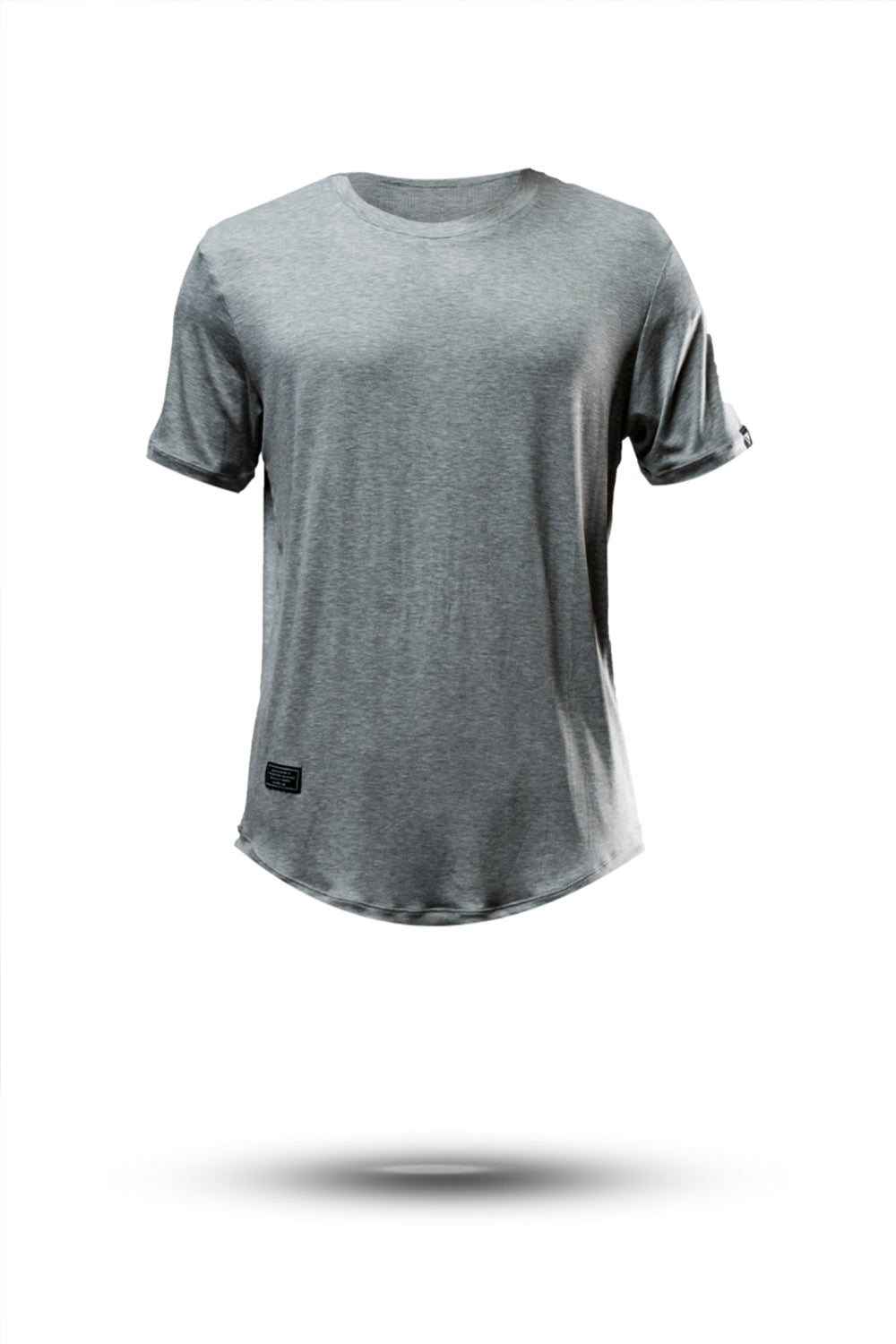 Men's breathable Terra bamboo shirt by Hot Trend Vault, showing the lightweight, ash-colored moisture-wicking and odor-resistant tee.