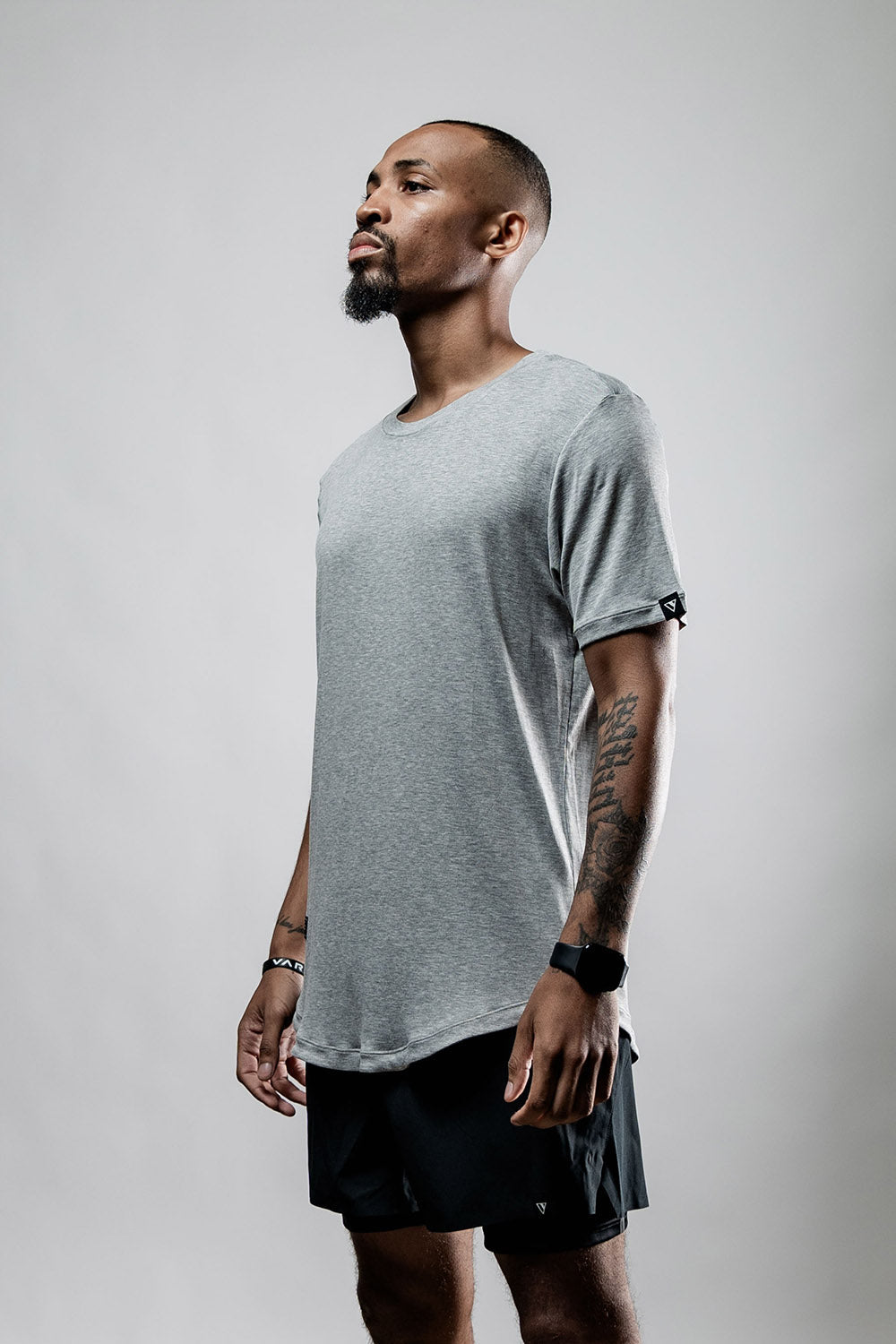 Men's Ashline Terra Bamboo T-shirt by Hot Trend Vault, breathable, moisture-wicking, and odor-resistant men's shirt on a hanger.