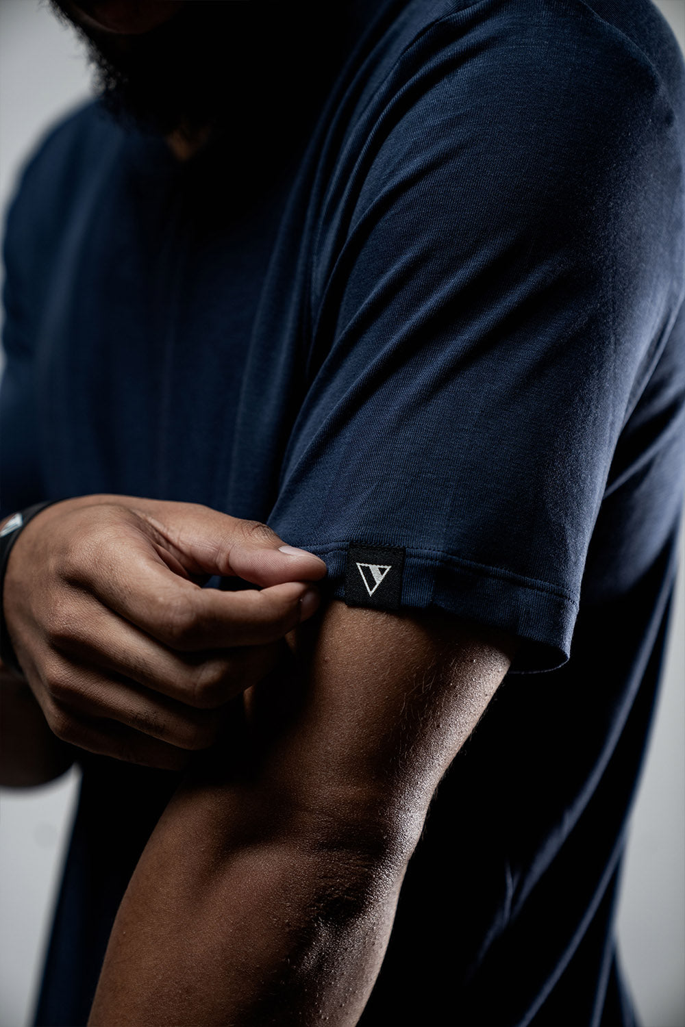 Men's Deepline Blue Bamboo T-shirt by Hot Trend Vault, showcasing a comfortable everyday men's shirt in a sleek blue color.