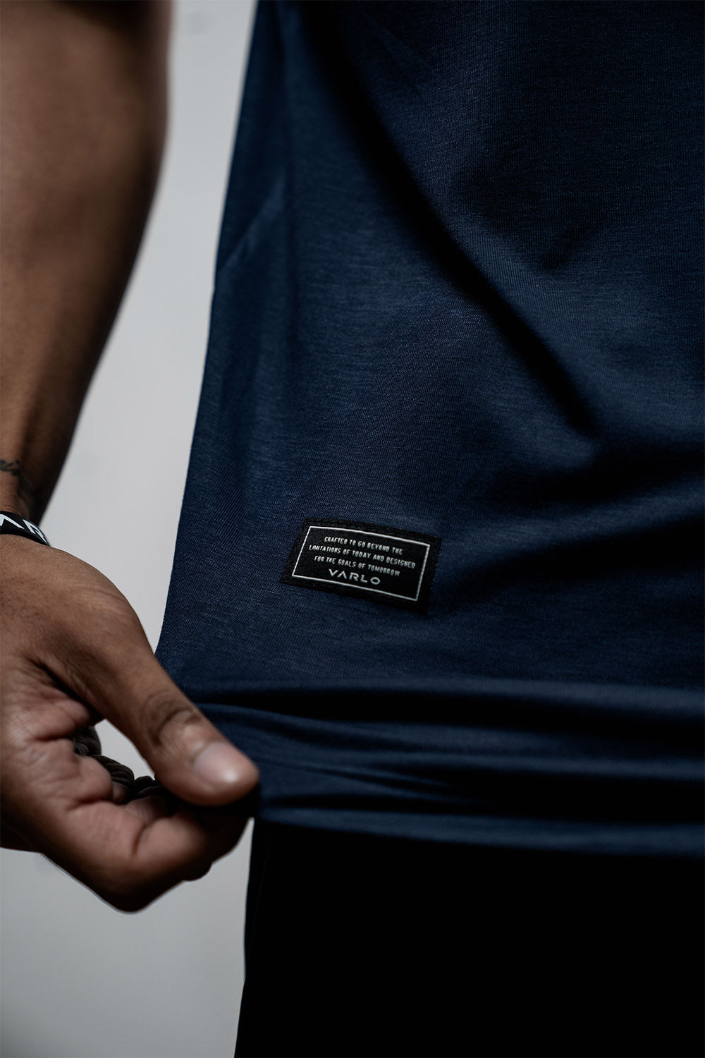 Men's breathable Deepline Blue Bamboo Tee shirt by Hot Trend Vault, featuring a comfortable fit and casual style.