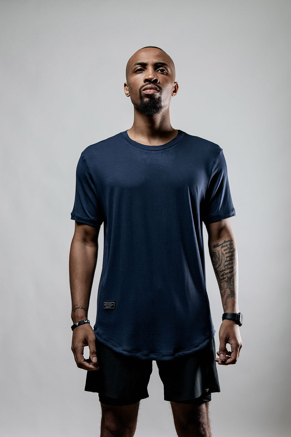 Men's Deepline Blue Bamboo T-shirt by Hot Trend Vault, featuring a comfortable fit and casual style in a vibrant blue color.