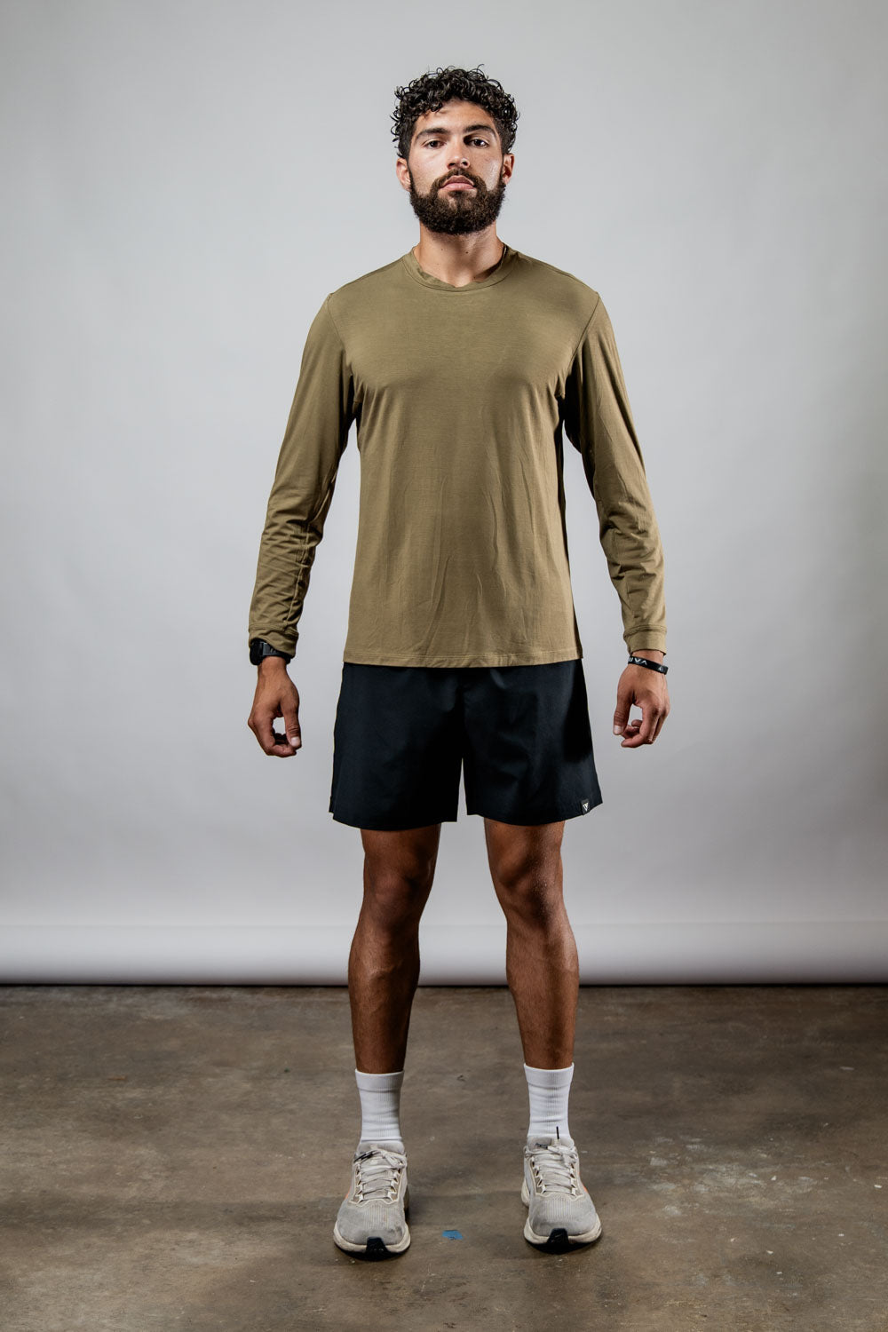 Men's Terra Recovery Field Shirt by Hot Trend Vault, amber-colored long sleeve shirt with rugged outdoor style.
