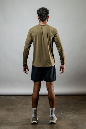 Men's Terra Recovery Field Shirt by Hot Trend Vault, long sleeve men's shirt in amber with durable performance fabric.