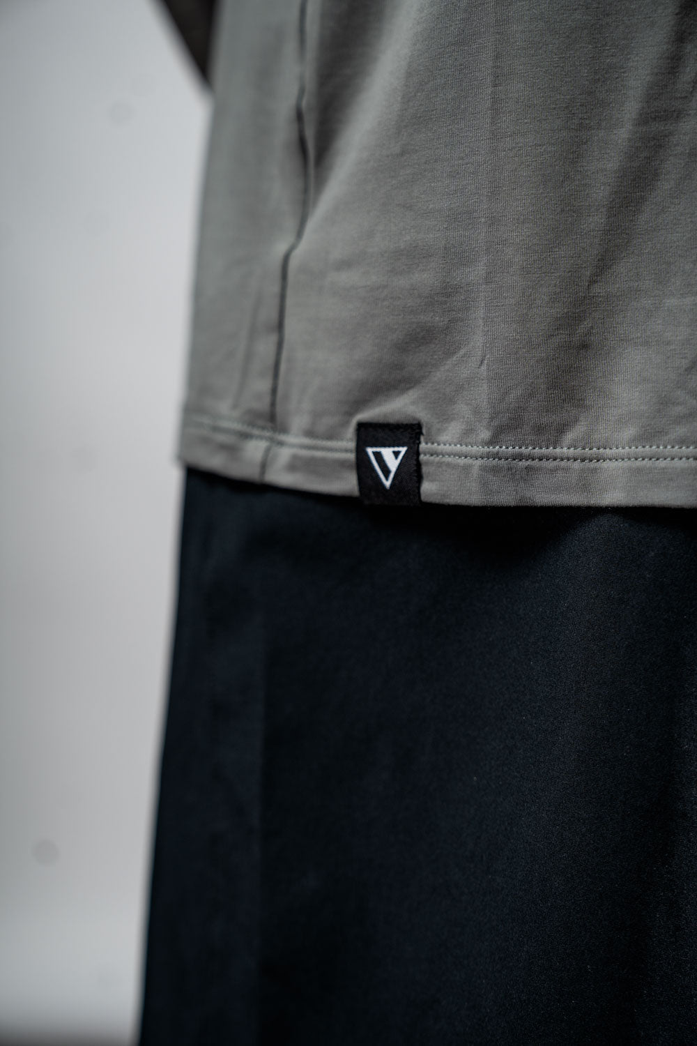 Men's Terra Recovery Field Shirt in stone gray by Hot Trend Vault, featuring long sleeves and a crewneck design.