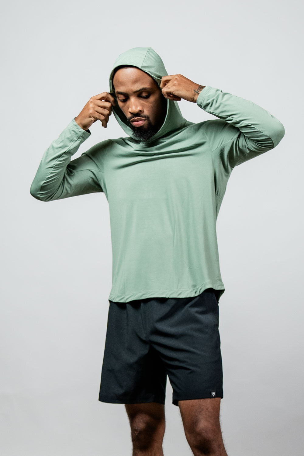 Men's Terra Recovery Element Hoodie Shirt in low light olive color, casual hoodie with a comfortable fit from Hot Trend Vault.