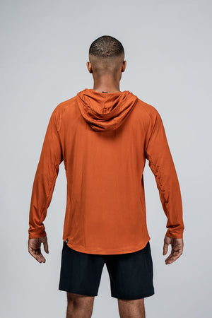 Men's Terra Recovery Element Hoodie Shirt in Sunfire Clay by Hot Trend Vault, featuring a stylish olive clay hoodie design.