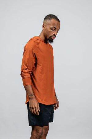 Men's Terra Recovery Element hoodie shirt in Sunfire Clay from Hot Trend Vault, featuring a comfortable, casual hoodie design.
