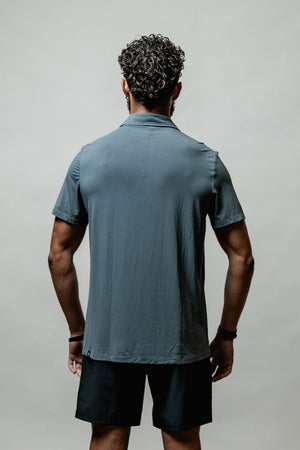Men's Ash Gray Terra Recovery Polo by Hot Trend Vault, featuring comfortable fit and casual style for everyday wear.