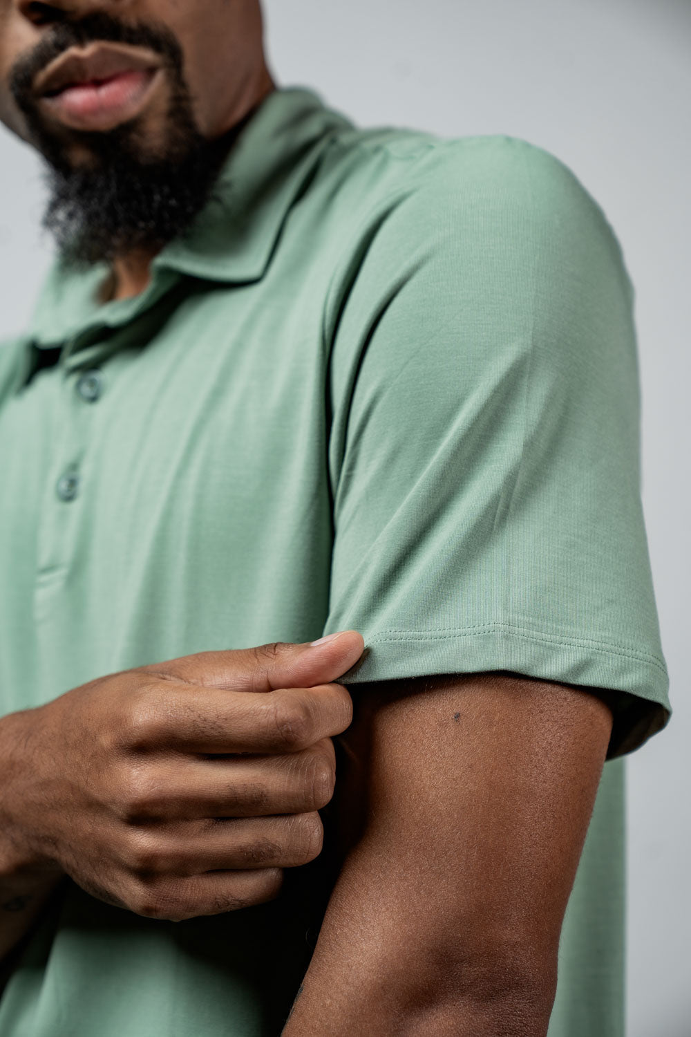 Men's olive green Terra Recovery Polo by Hot Trend Vault, featuring a comfortable fit and casual style perfect for everyday wear.