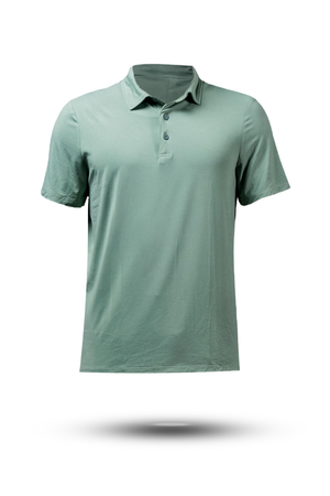 Men's Terra Recovery Polo in low light olive from Hot Trend Vault, featuring a casual fit and comfortable design.