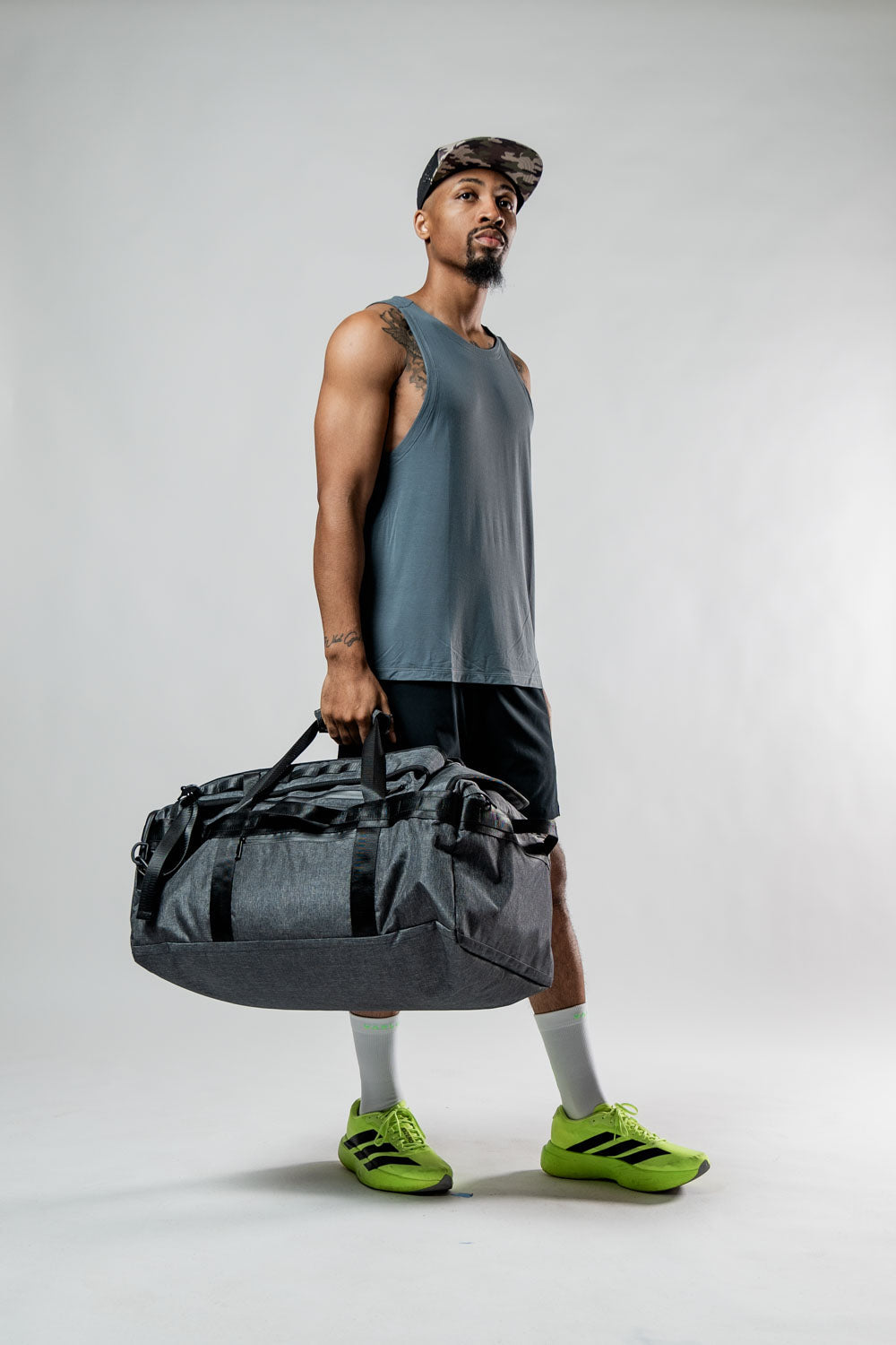 Men's ash gray Terra Recovery Tank Top by Hot Trend Vault, featuring comfortable fit for everyday movement.