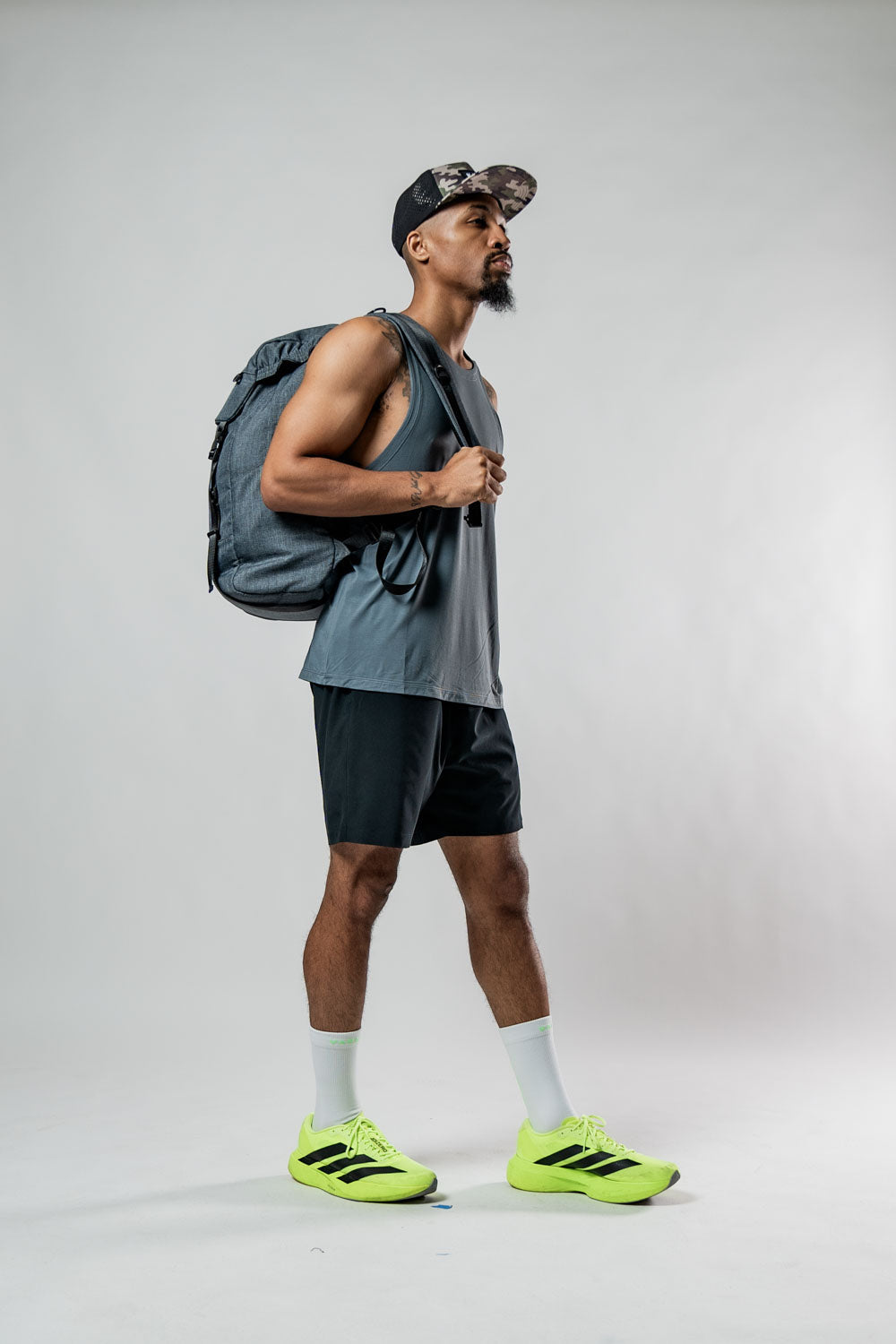 Men's Terra Recovery Tank Top in Ash Gray by Hot Trend Vault, featuring a comfortable fit for everyday movement.