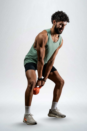 Men's olive green Terra Recovery Tank Top by Hot Trend Vault, featuring a low light design for everyday movement.