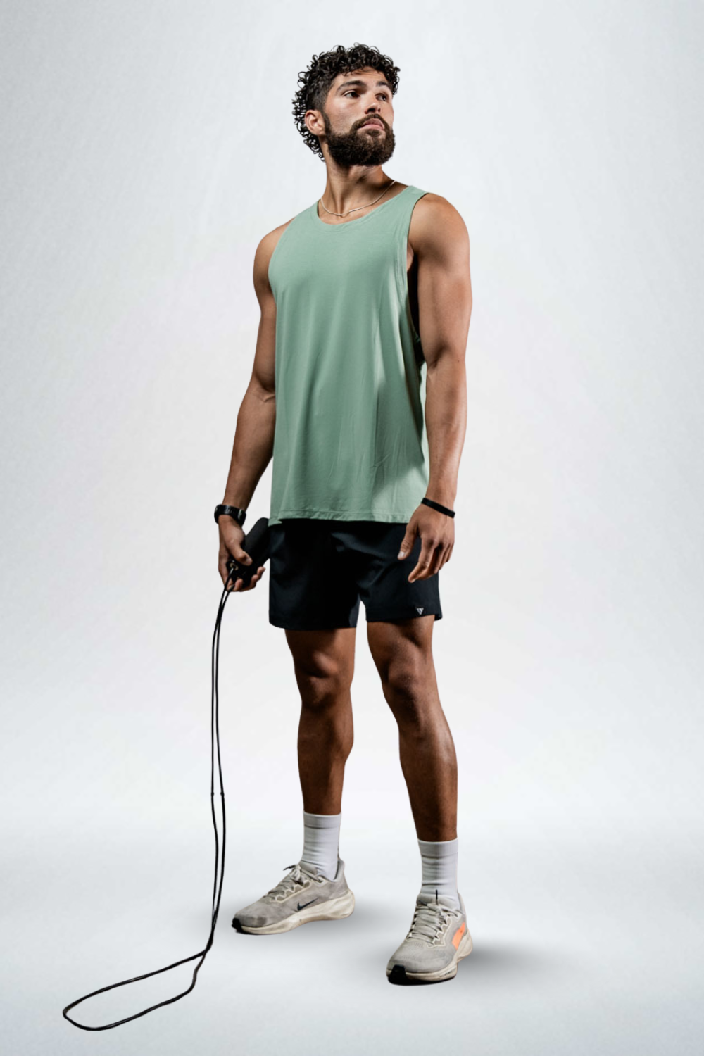 Men's olive green Terra Recovery Tank top from Hot Trend Vault, designed for everyday movement and low-light wear.