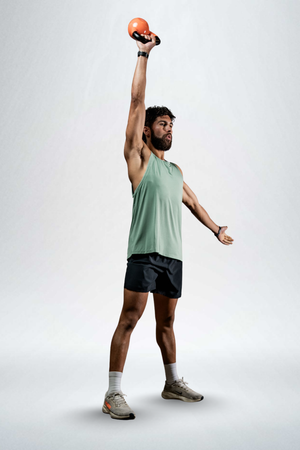 Men's olive green Terra Recovery Tank top by Hot Trend Vault, featuring a low light design for everyday movement.