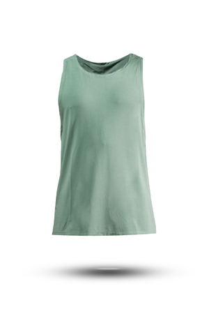 Men's olive green Terra Recovery Tank top by Hot Trend Vault, featuring a low light design, perfect for everyday movement.