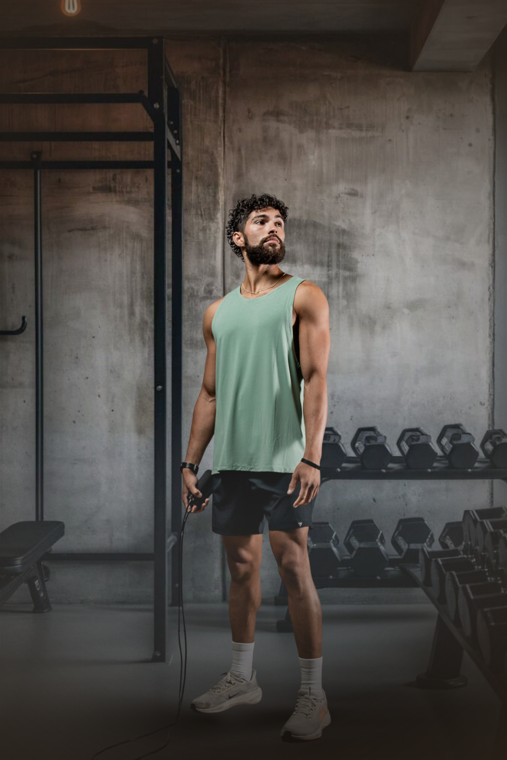 Men's olive green Terra Recovery Tank Top from Hot Trend Vault, featuring a low-light design for everyday casual wear.