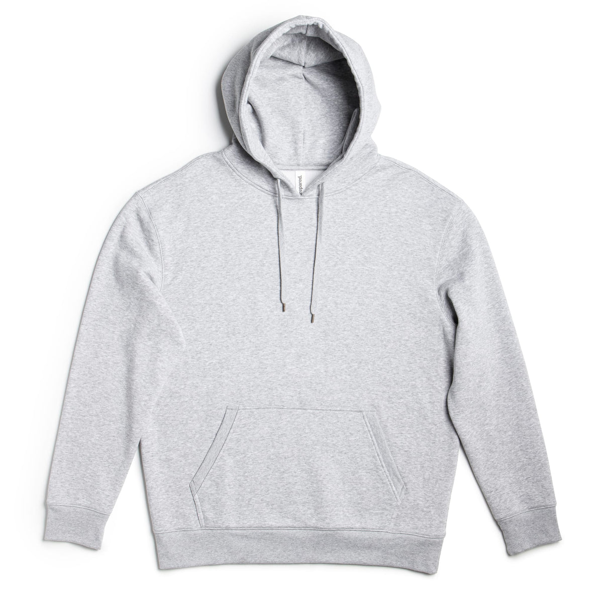 Men's heavyweight fleece hoodie by SpectraUSA, athletic heather pullover with 10 oz cotton polyester blend.