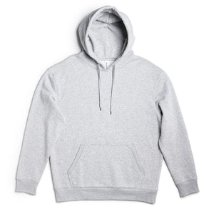 Men's heavyweight fleece hoodie by SpectraUSA, athletic heather pullover with 10 oz cotton polyester blend.