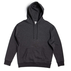 Men's charcoal heather heavyweight fleece pullover hoodie by SpectraUSA, made from 10 oz cotton-polyester blend.
