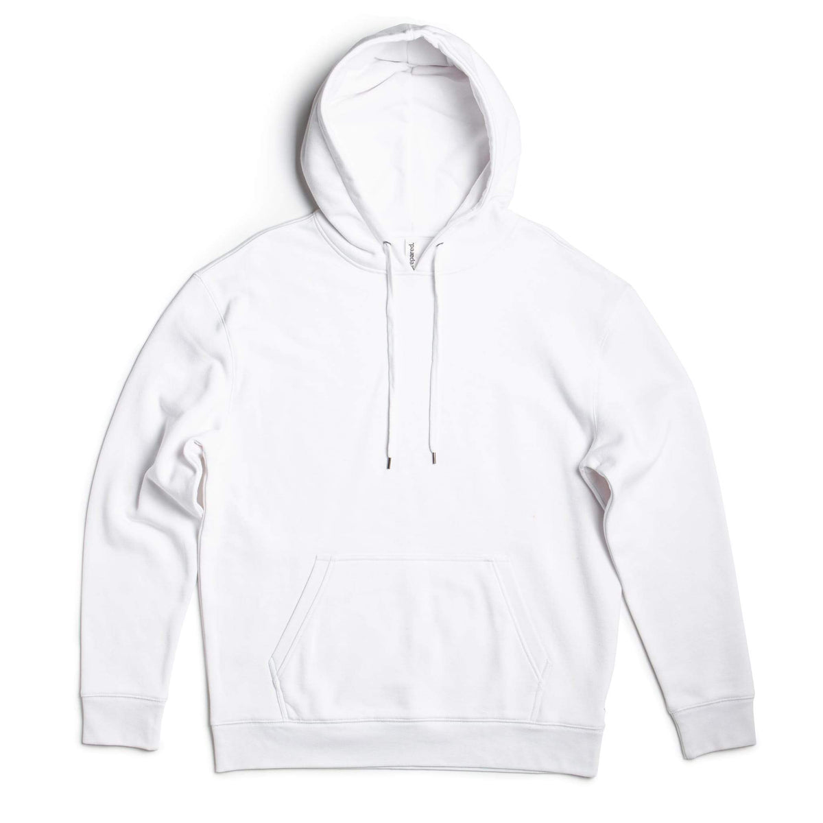 White heavyweight fleece pullover hoodie by SpectraUSA, made from 10 oz cotton-polyester blend, featuring a comfortable hood and casual fit.