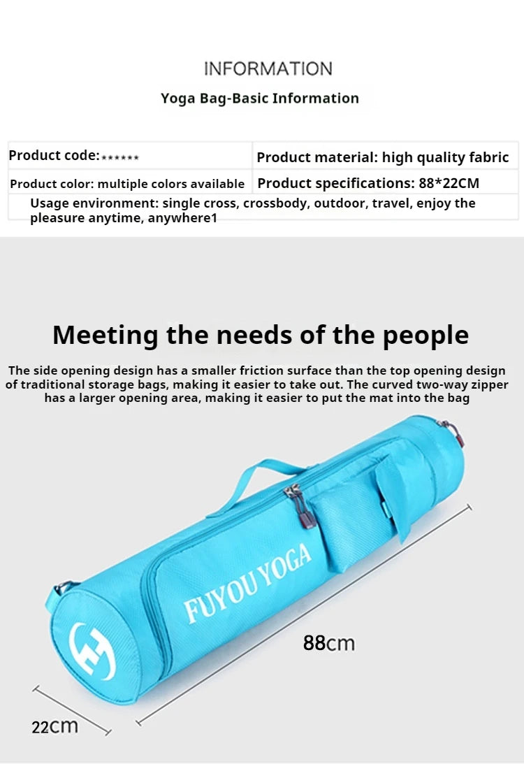 Fitness Sports Yoga Mat Waterproof Bag Multifunction Pocket Yoga Carrier Knapsack Large Capacity Storage Yoga Mat Holder