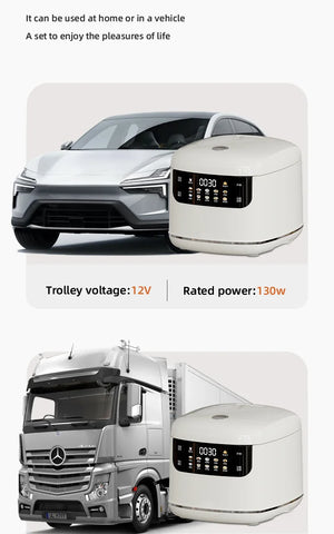 Smart Rice Cooker Compact 2-Liter Capacity Ideal for 1-2People 400W Mini Rice Cooker With Timer Function Perfect for Home or Car