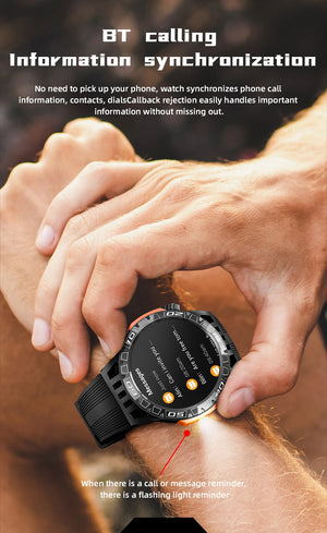 LOKMAT ZEUS 6 PRO Smart Watches Bluetooth Calls Flashlight Waterproof Smartwatches 1.46'' Screen Compass Sport Fitness Tracker