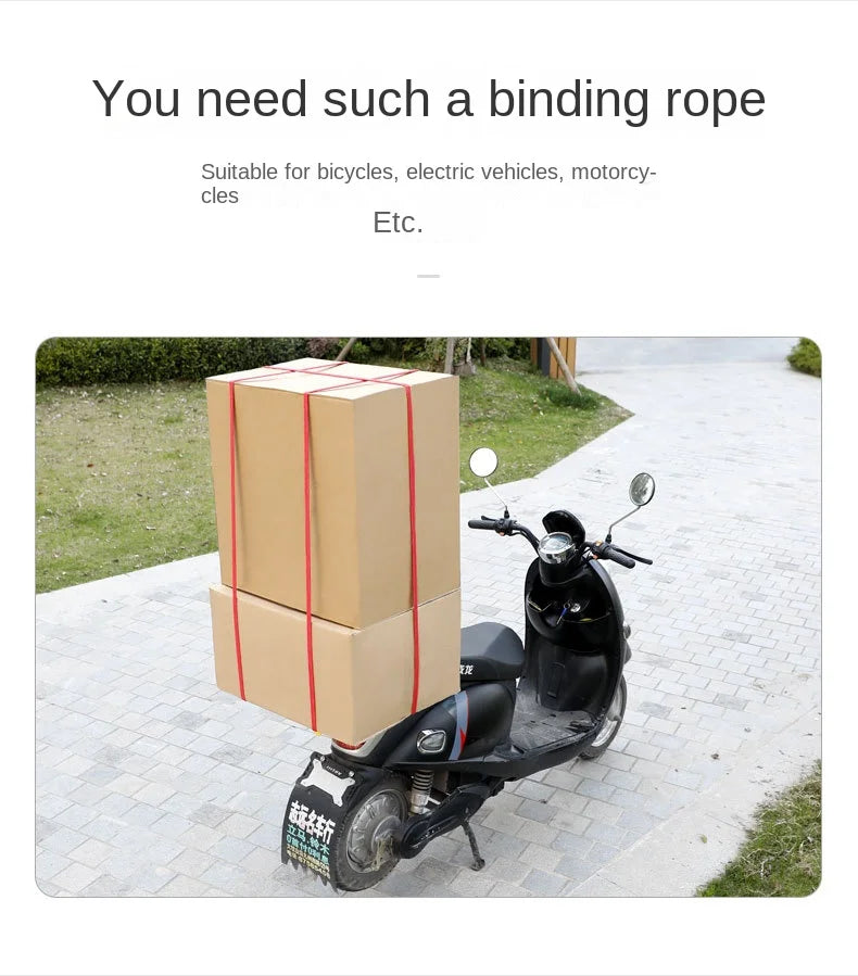 Motorcycle Elastics Rubber Luggage Rope Cord Hooks Bikes Rope Tie Auto Luggage Roof Rack Strap Fixed Band Hook Car Accessories