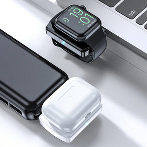2 in 1 Magnetic Wireless Charger USB C Wireless Watch Charger Stand Fast Charging Dock Station Stand for Apple Watch Series 1-10