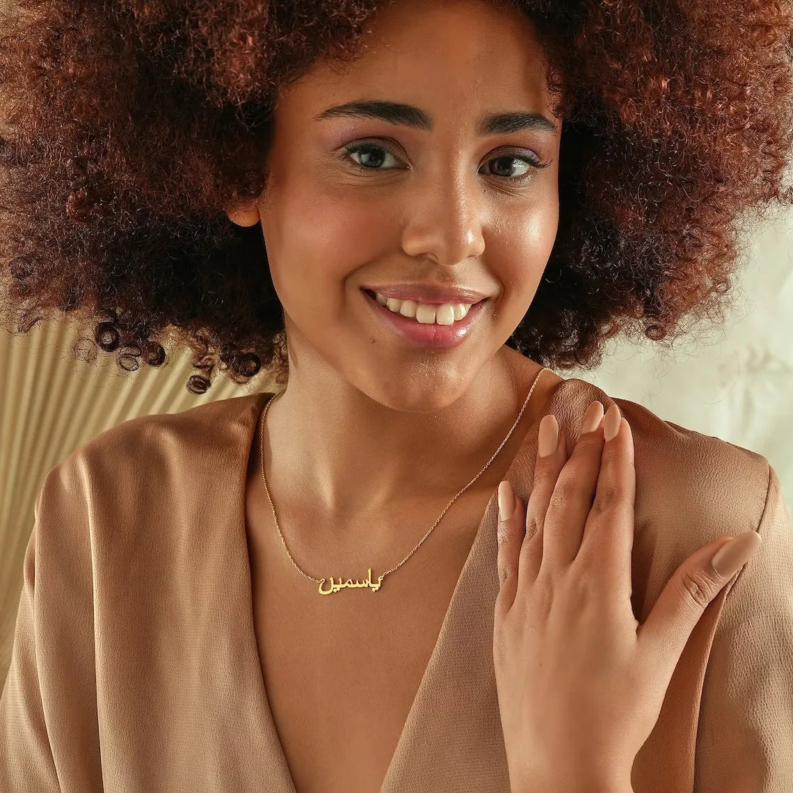 Islamic Jewelry Custom Charm Arabic Name Necklace Women Personalized Persian Name Choker Necklace Gifts For Yourself Friends