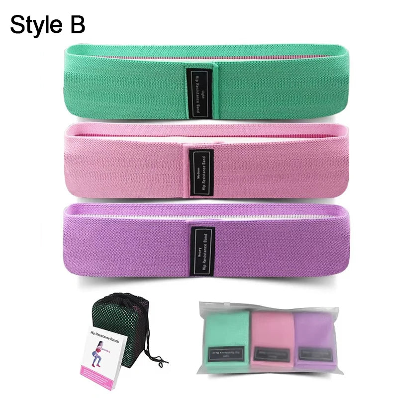 Hot Trend Vault resistance bands for women, used for strength training and fitness workouts. Colorful elastic exercise bands.