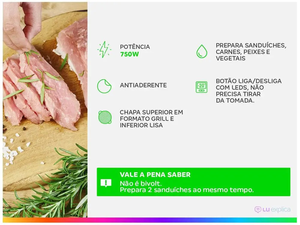 750W Non-Stick Click - 110V Black Cadence Grill Sandwiches