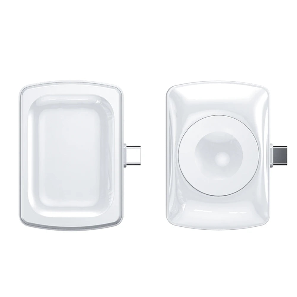 2 in 1 Magnetic Wireless Charger USB C Wireless Watch Charger Stand Fast Charging Dock Station Stand for Apple Watch Series 1-10