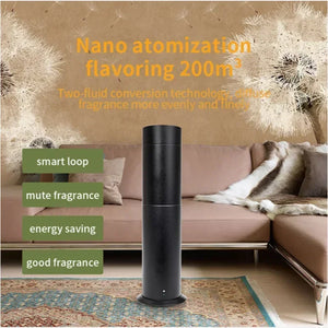 Luxperfumé aroma diffuser with 120ml capacity, premium metal finish, smart touch control, ideal for home, office, and hotel settings.